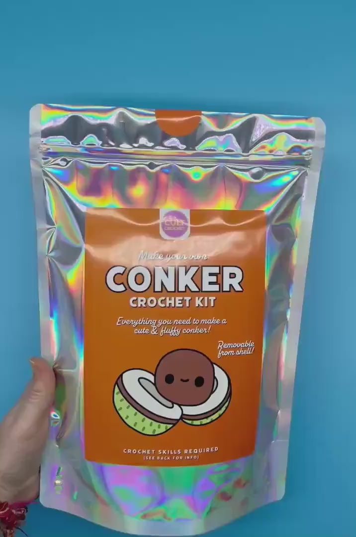Cult Crochet Conker Crochet Kit – Amigurumi Chenille Craft Kit at Bibelot Leek UK Stockist