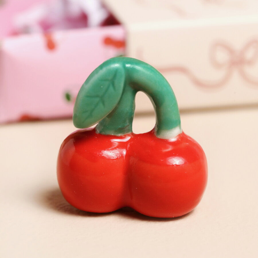 Lisa Angel Tiny Matchbox Ceramic Cherry Token at Bibelot Leek UK Stockist