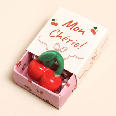 Lisa Angel Tiny Matchbox Ceramic Cherry Token at Bibelot Leek UK Stockist