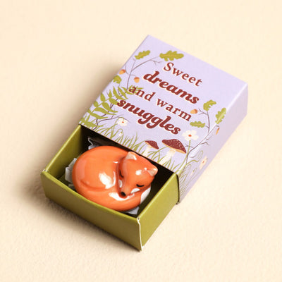 Lisa Angel Tiny Matchbox Ceramic Fox Token at Bibelot Leek UK Stockist