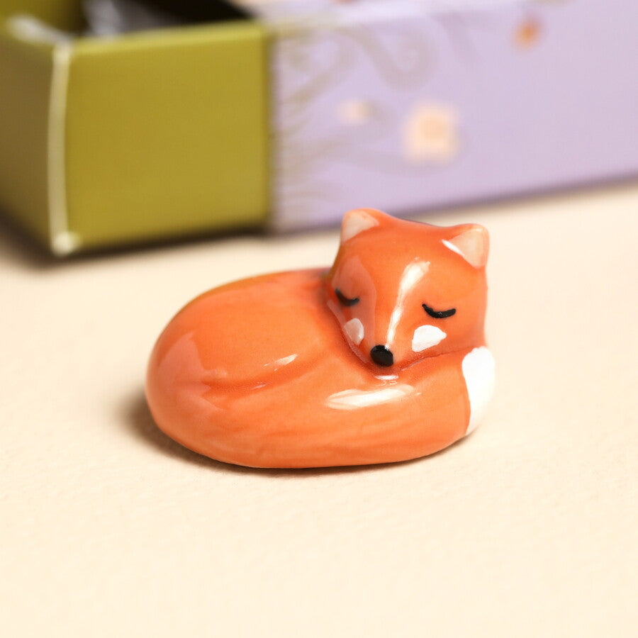 Lisa Angel Tiny Matchbox Ceramic Fox Token at Bibelot Leek UK Stockist