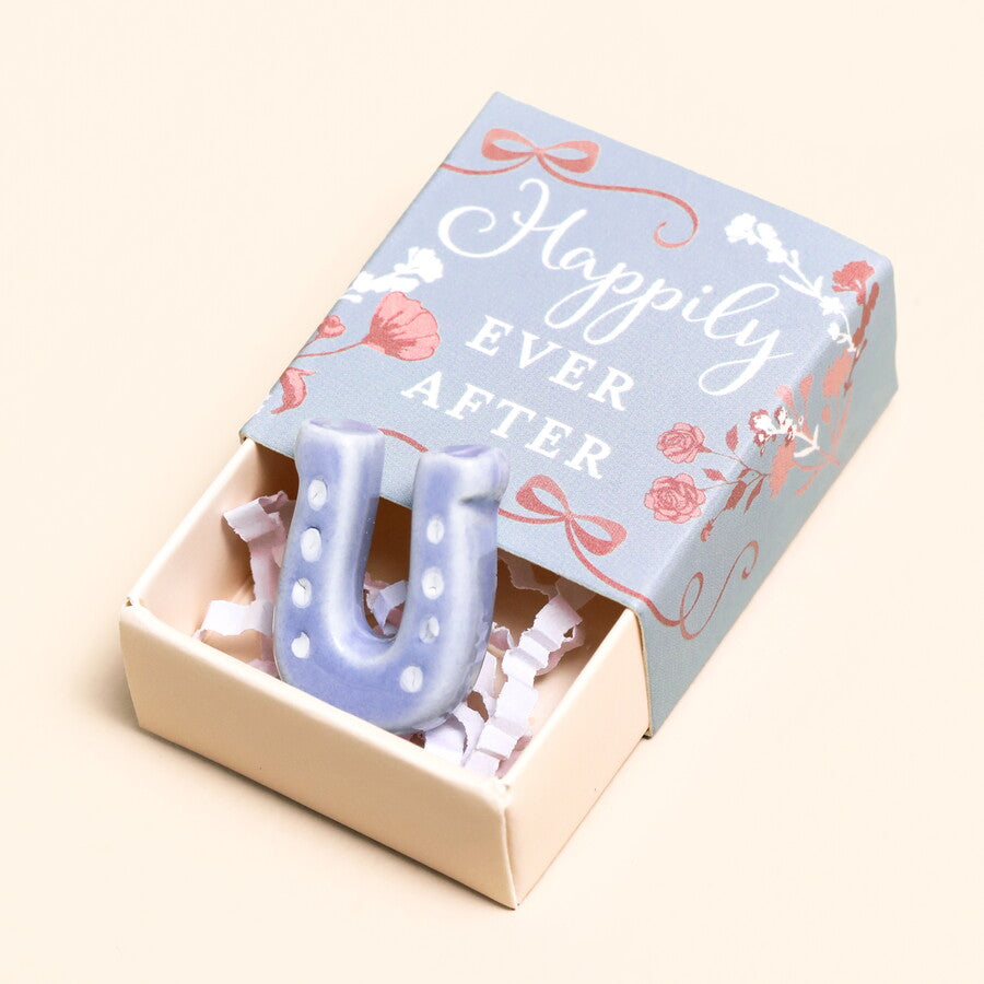 Lisa Angel Tiny Matchbox Ceramic Horseshoe Token at Bibelot Leek UK Stockist