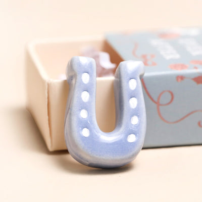 Lisa Angel Tiny Matchbox Ceramic Horseshoe Token at Bibelot Leek UK Stockist
