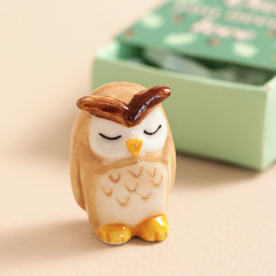Lisa Angel Tiny Matchbox Ceramic Owl Token at Bibelot Leek UK Stockist