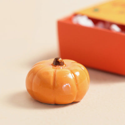 Lisa Angel Tiny Matchbox Ceramic Pumpkin Token at Bibelot Leek UK Stockist