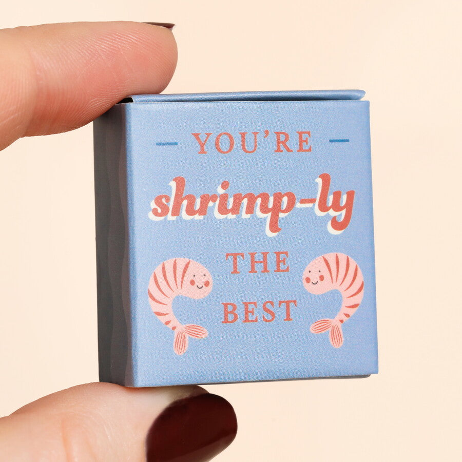Lisa Angel Tiny Matchbox Ceramic Shrimp Token at Bibelot Leek