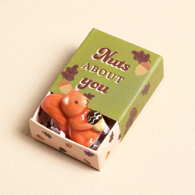 Lisa Angel Tiny Matchbox Ceramic Squirrel Token at Bibelot Leek UK Stockist
