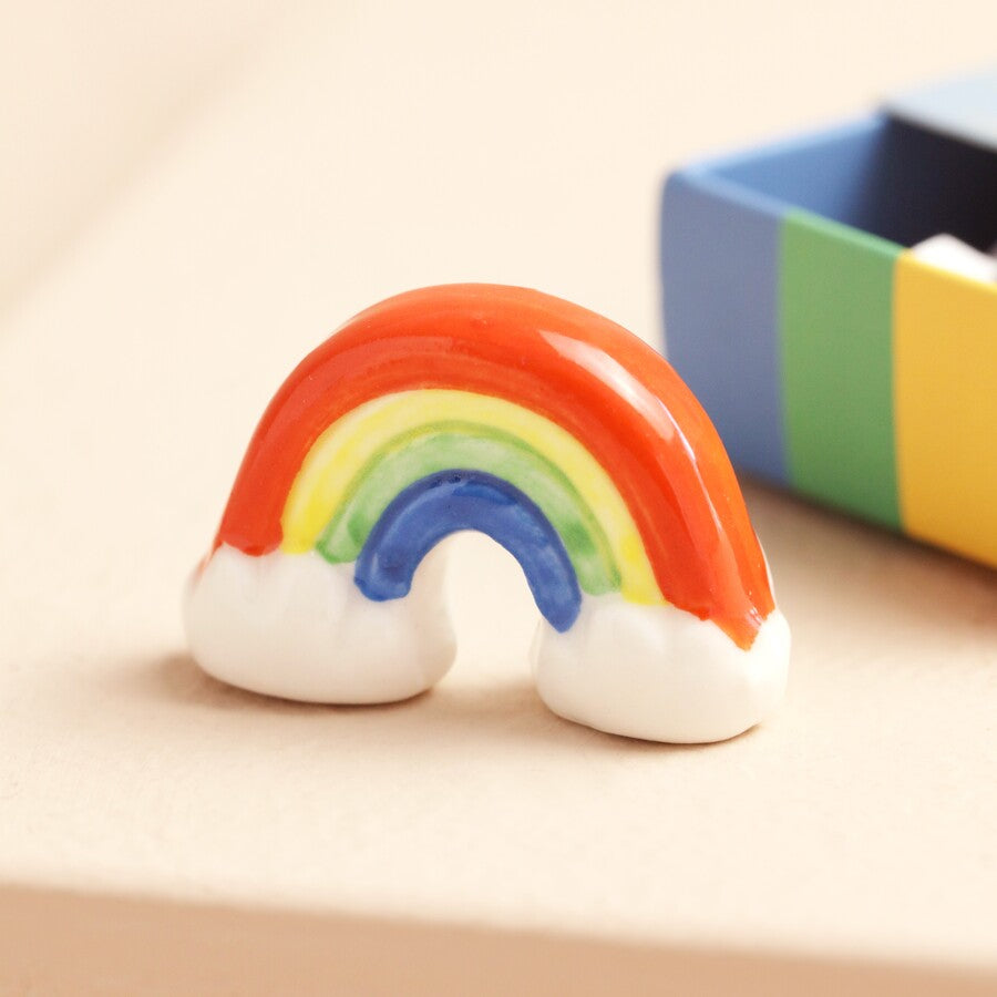Lisa Angel Tiny Matchbox Ceramic Rainbow Token at Bibelot Leek